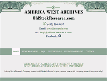 Tablet Screenshot of oldstockresearch.com